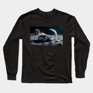 2018 Porsche 911 Turbo S on the Moon Long Sleeve T-Shirt